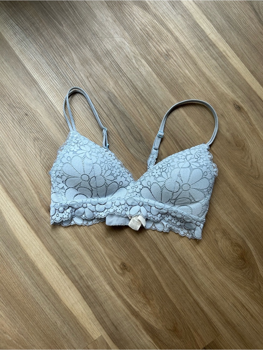 Lace Floral Bralette - Light powder baby Blue